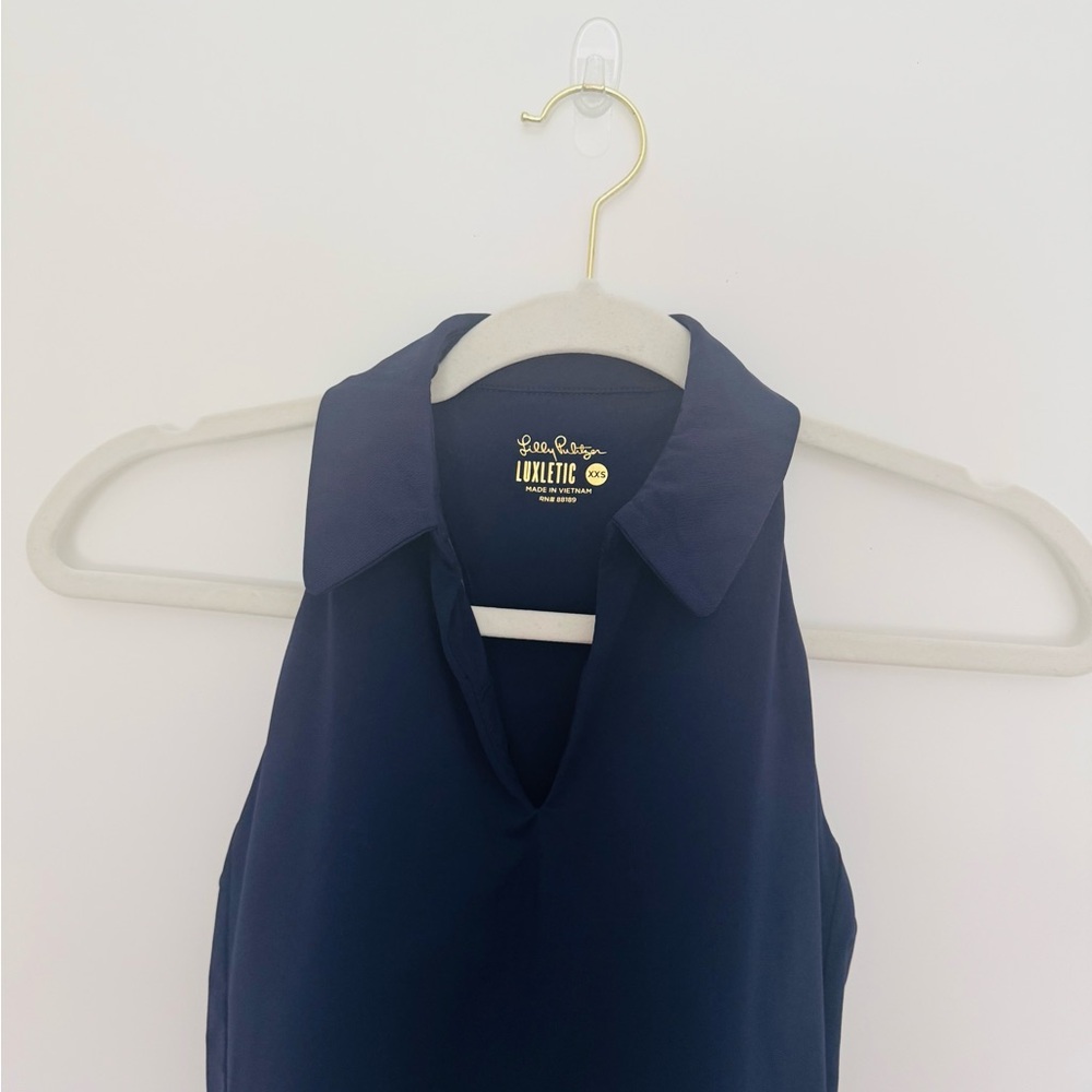 Lilly Pulitzer Women's Luxletic Deep Blue Tank Top - Picture 2 of 4